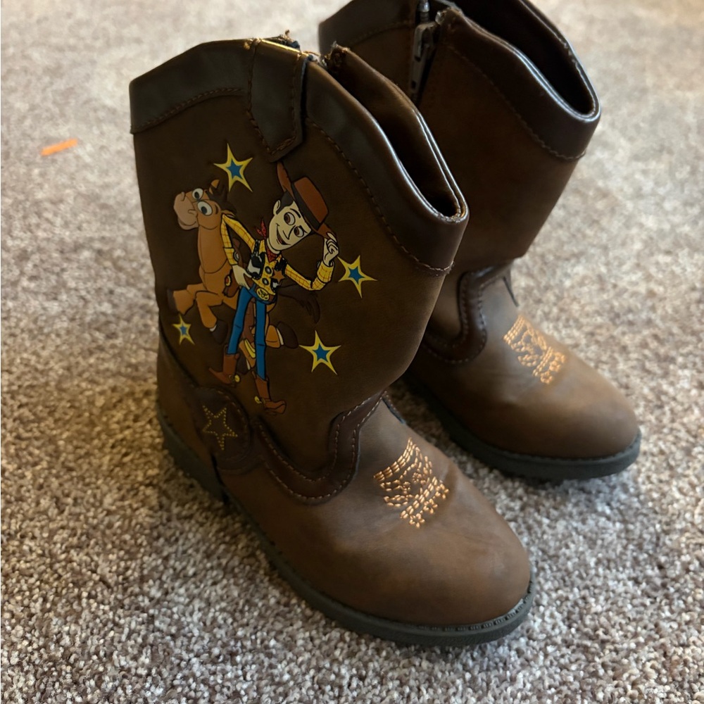 Kids Brown Toy Story Cowboy Boots